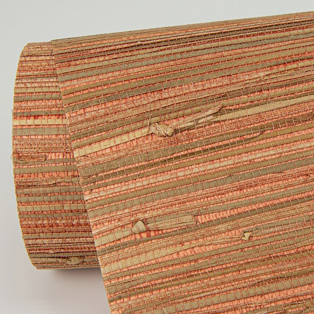 A-Street Prints Shuang Coral Handmade Grasscloth Wallpaper | Wallpaper Twins A-Street Prints Shuang Coral Handmade Grasscloth Wallpaper - SKU 2972-86108