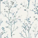 A-Street Prints Silverling Blue Budding Branches Wallpaper - SKU 4177-27721