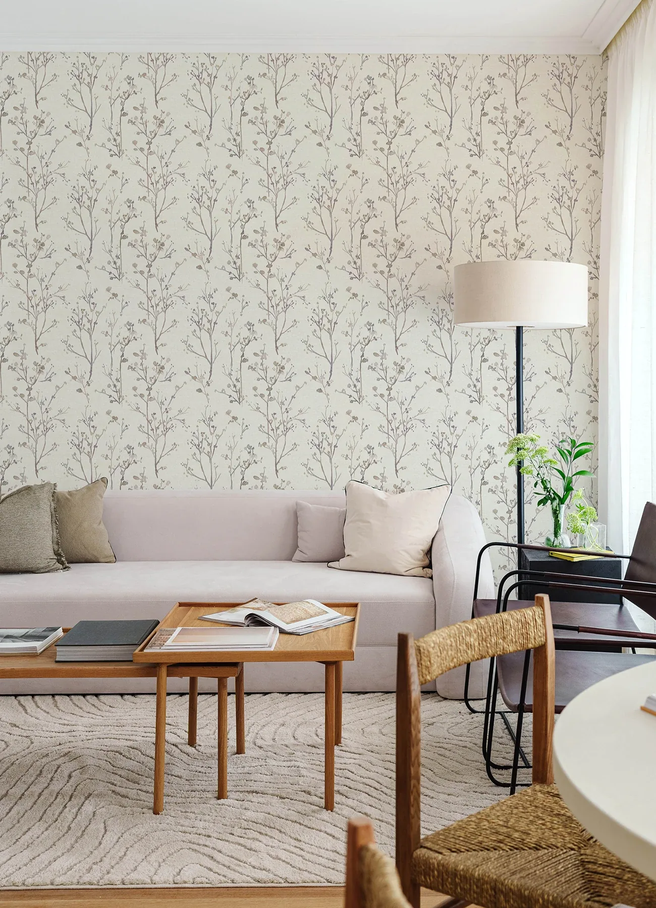 A-Street Prints Silverling Lavender Budding Branches Wallpaper - SKU 4177-27722