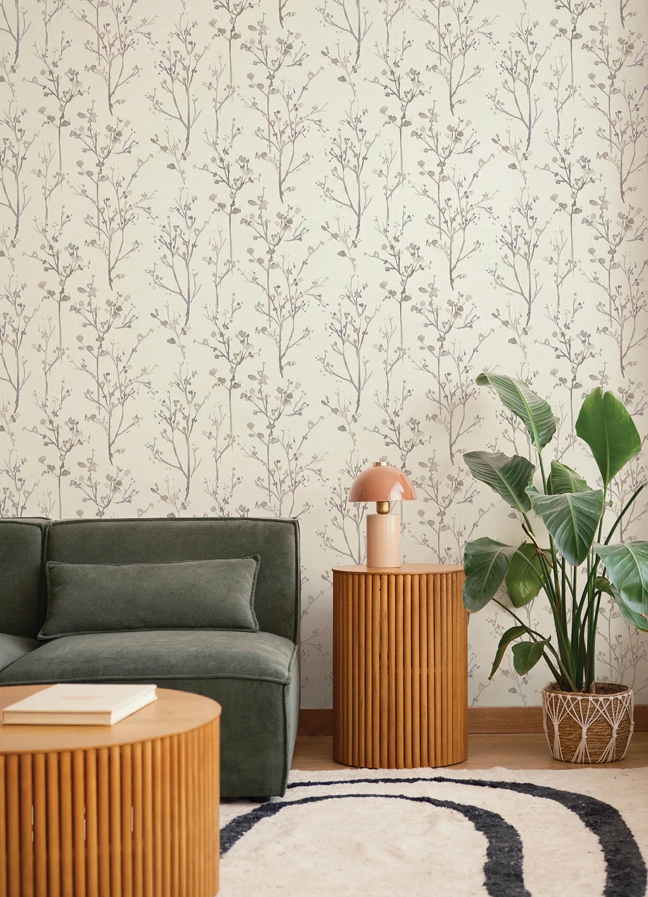 A-Street Prints Silverling Lavender Budding Branches Wallpaper - SKU 4177-27722