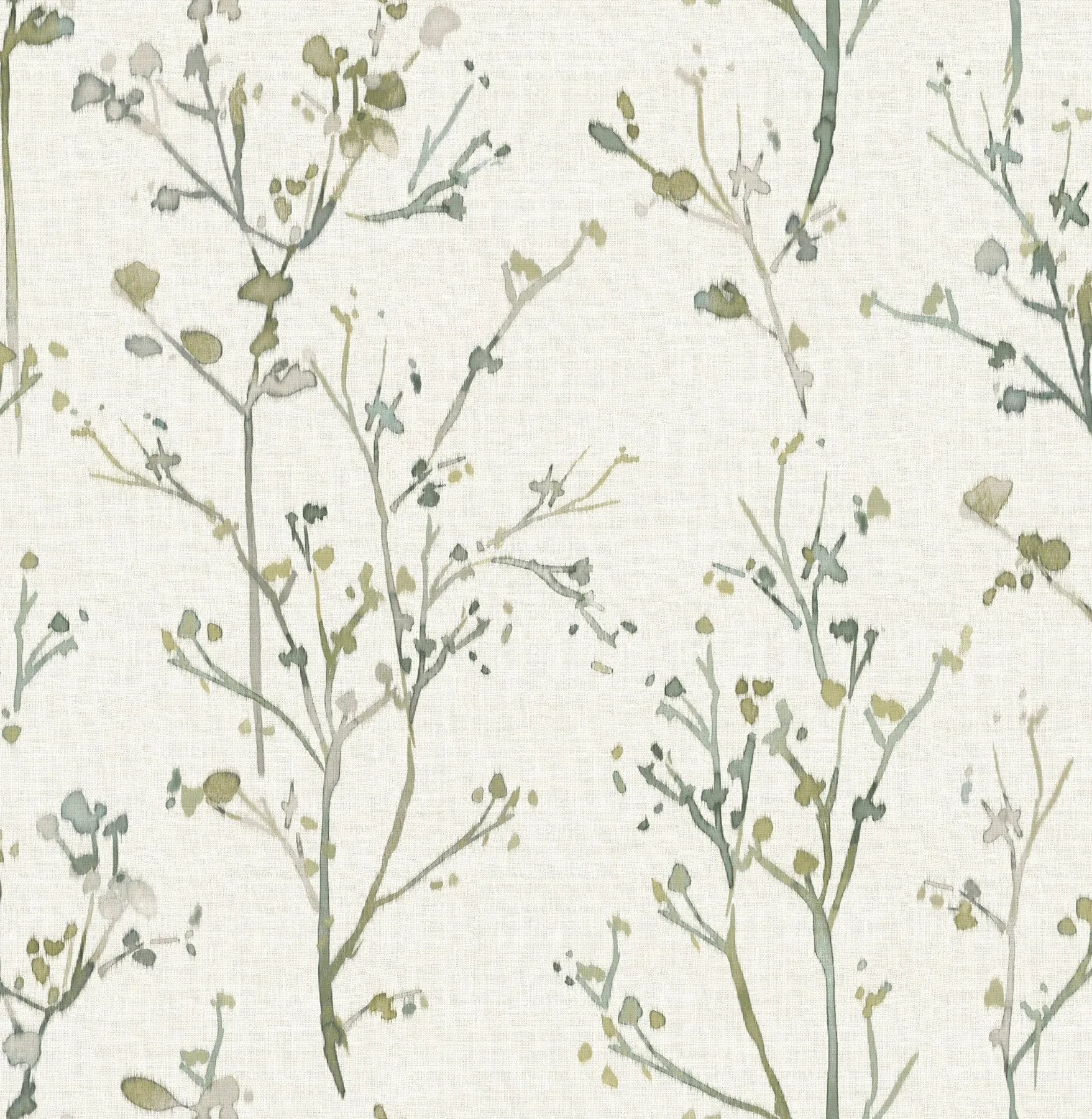 4177-27719 | Silverling Moss Budding Branches Wallpaper