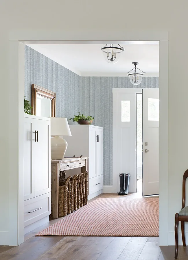 A-Street Prints Simon Blue Woven Texture Wallpaper - SKU 4074-26656