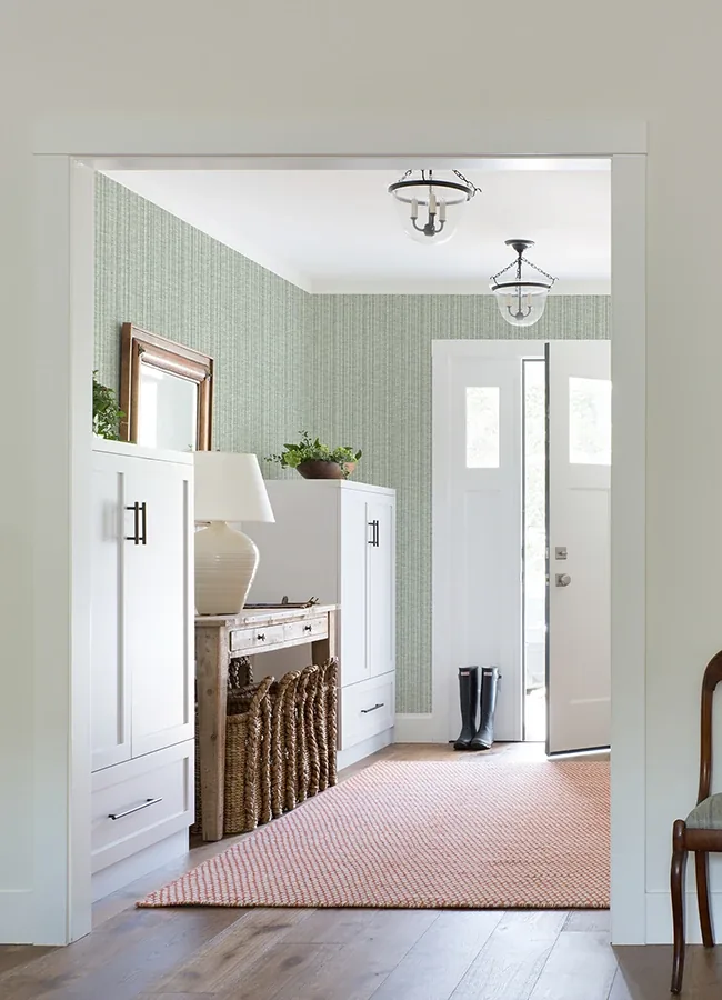 A-Street Prints Simon Green Woven Texture Wallpaper - SKU 4074-26655