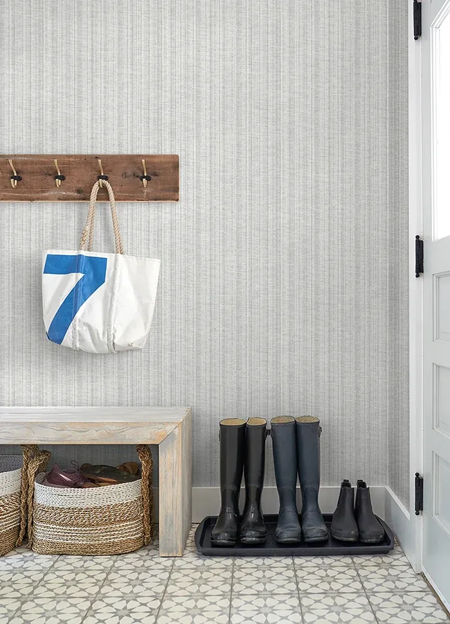 A-Street Prints Simon Light Grey Woven Texture Wallpaper | Wallpaper Twins A-Street Prints Simon Light Grey Woven Texture Wallpaper - SKU 4074-26660