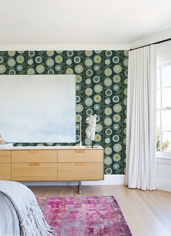A-Street Prints Sisu Evergreen Floral Geometric Wallpaper | Wallpaper Twins A-Street Prints Sisu Evergreen Floral Geometric Wallpaper - SKU 4066-26551