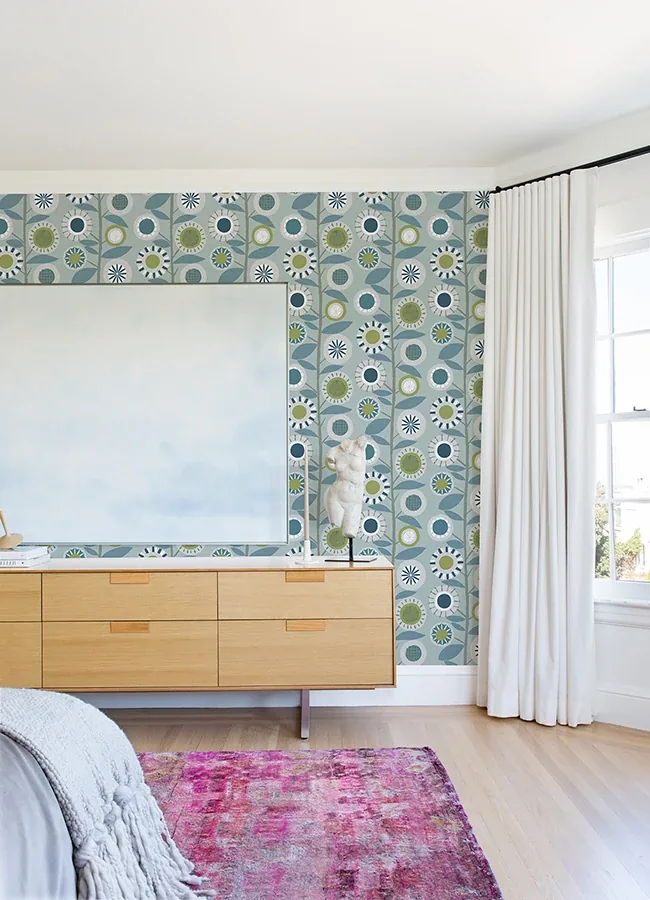 A-Street Prints Sisu Light Blue Floral Geometric Wallpaper | Wallpaper Twins A-Street Prints Sisu Light Blue Floral Geometric Wallpaper - SKU 4066-26554