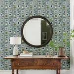 A-Street Prints Sisu Light Blue Floral Geometric Wallpaper | Wallpaper Twins A-Street Prints Sisu Light Blue Floral Geometric Wallpaper - SKU 4066-26554