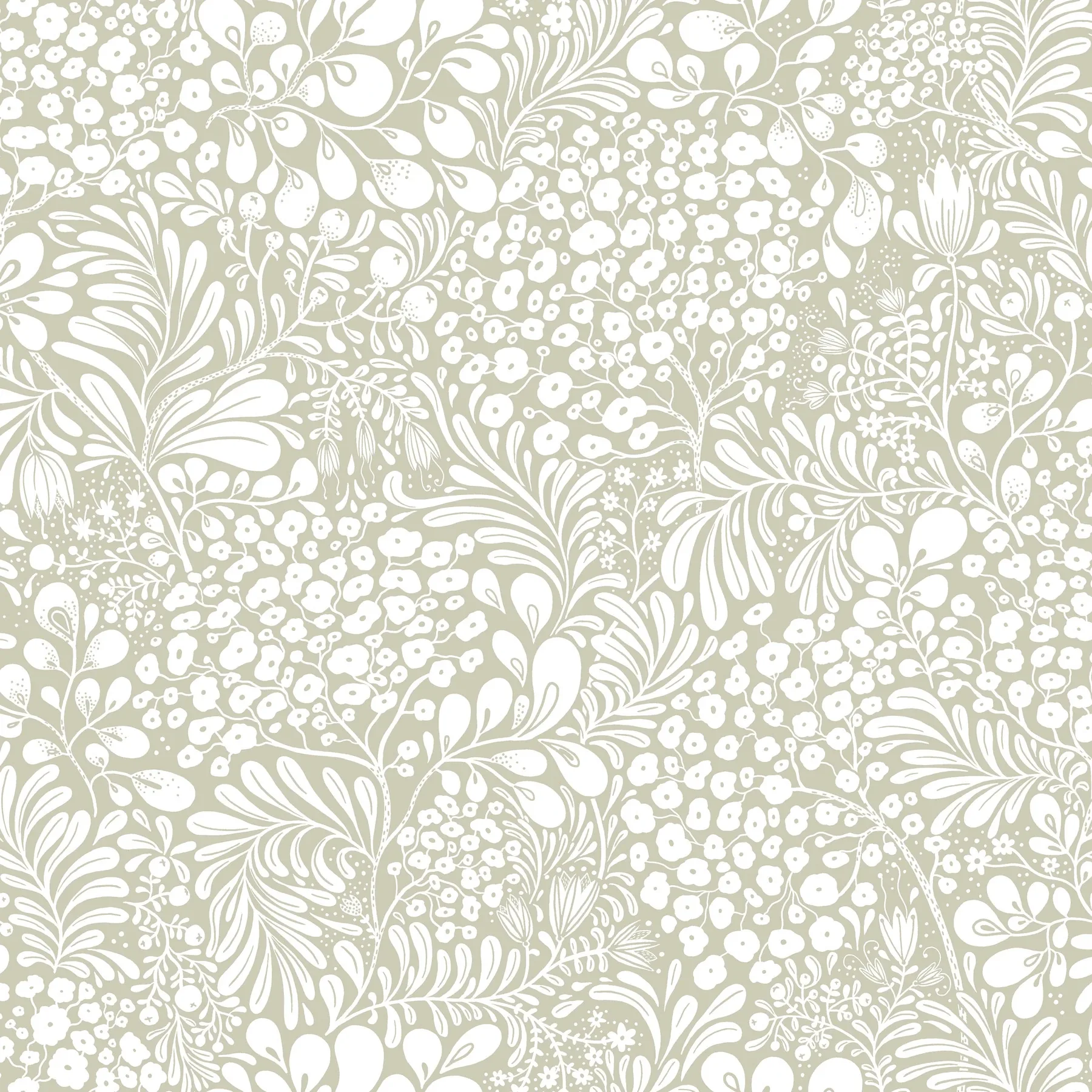 4201-65131 | Siv Dark Grey Botanical Wallpaper
