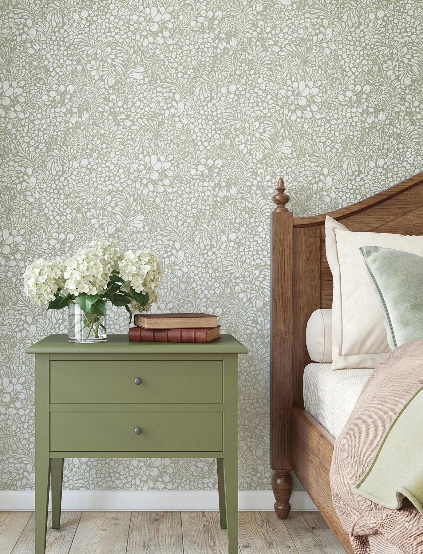 A-Street Prints Siv Dark Grey Botanical Wallpaper - SKU 4201-65131