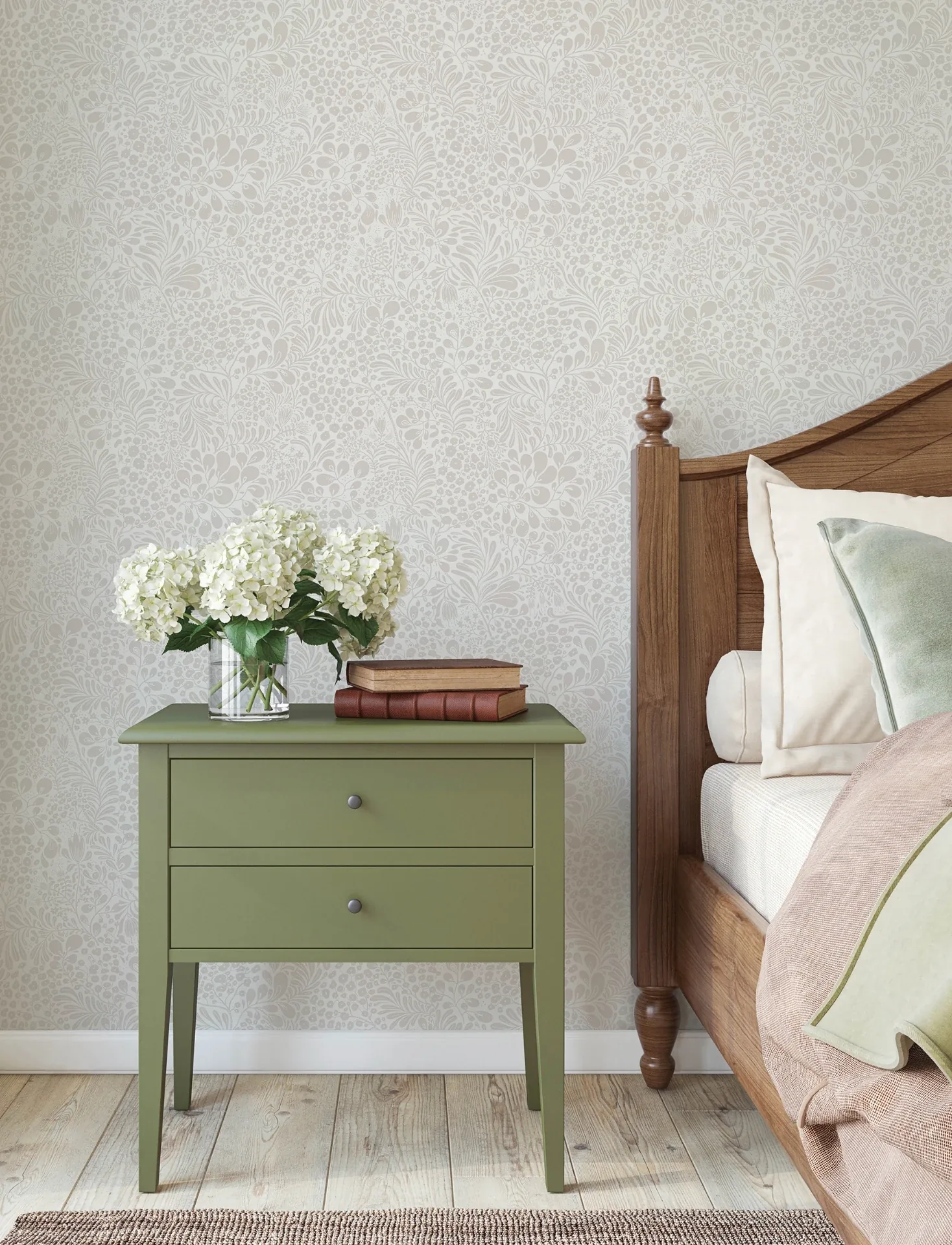 A-Street Prints Siv Dove Botanical Wallpaper - SKU 4201-48001