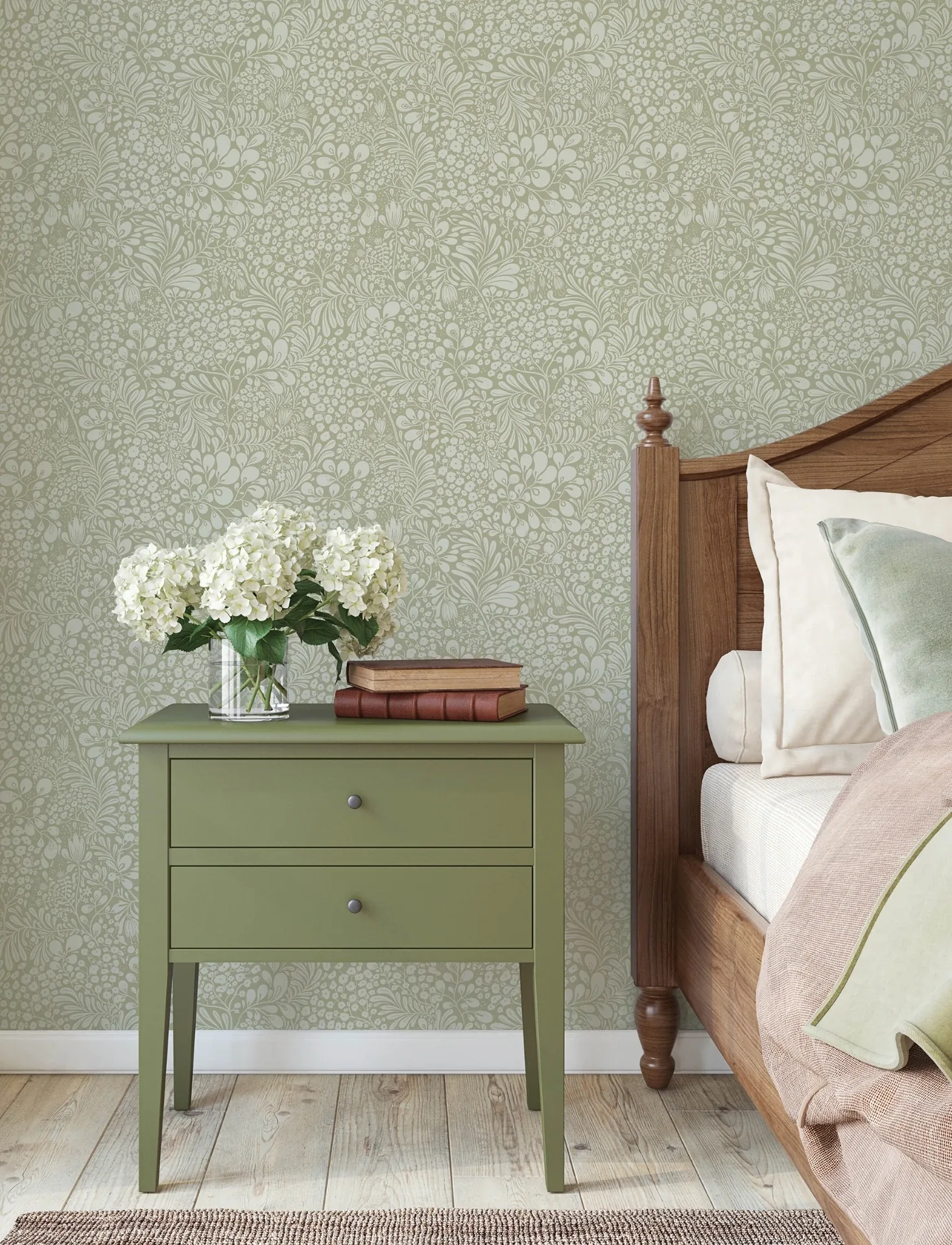 A-Street Prints Siv Sage Botanical Wallpaper - SKU 4201-48003