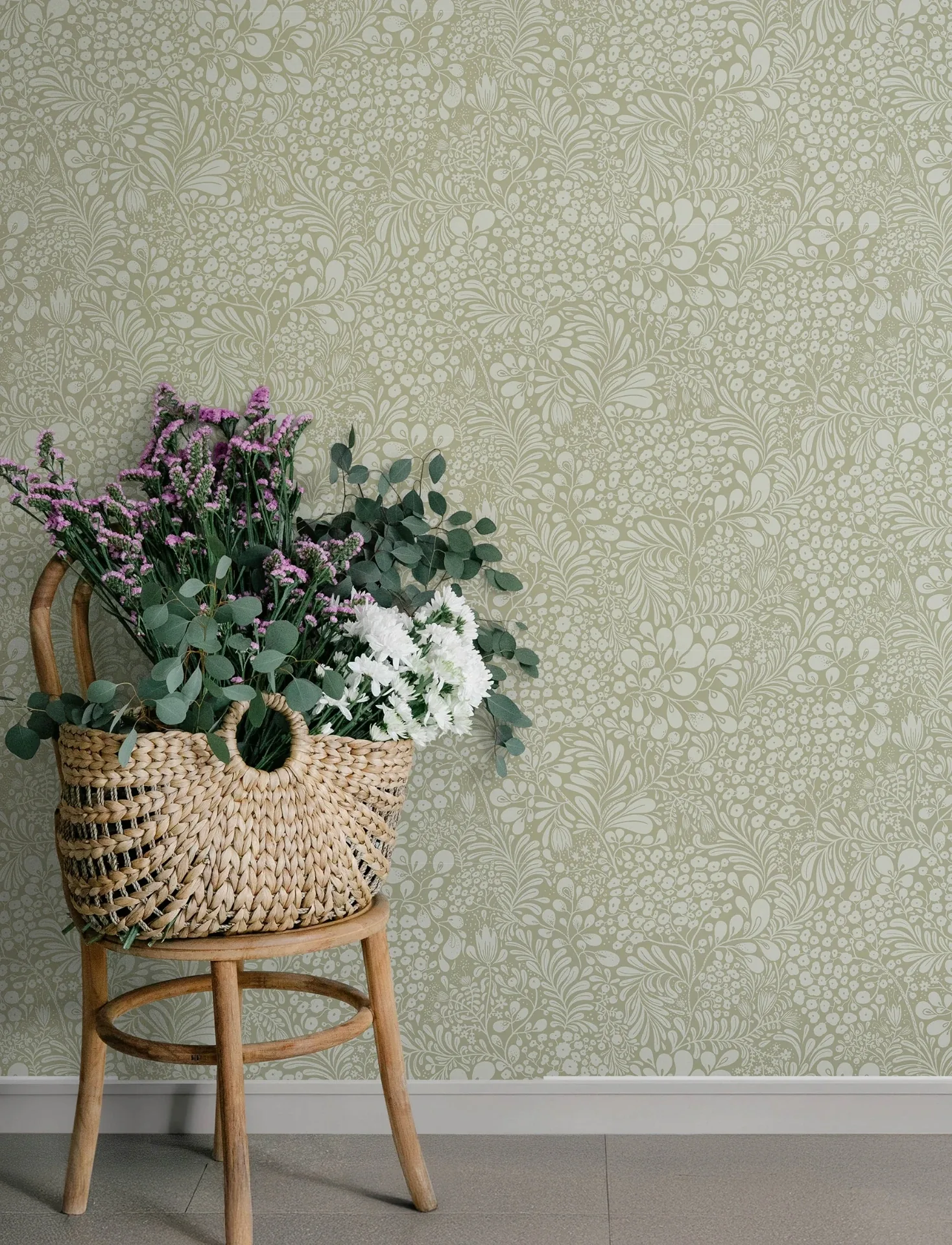 A-Street Prints Siv Sage Botanical Wallpaper - SKU 4201-48003