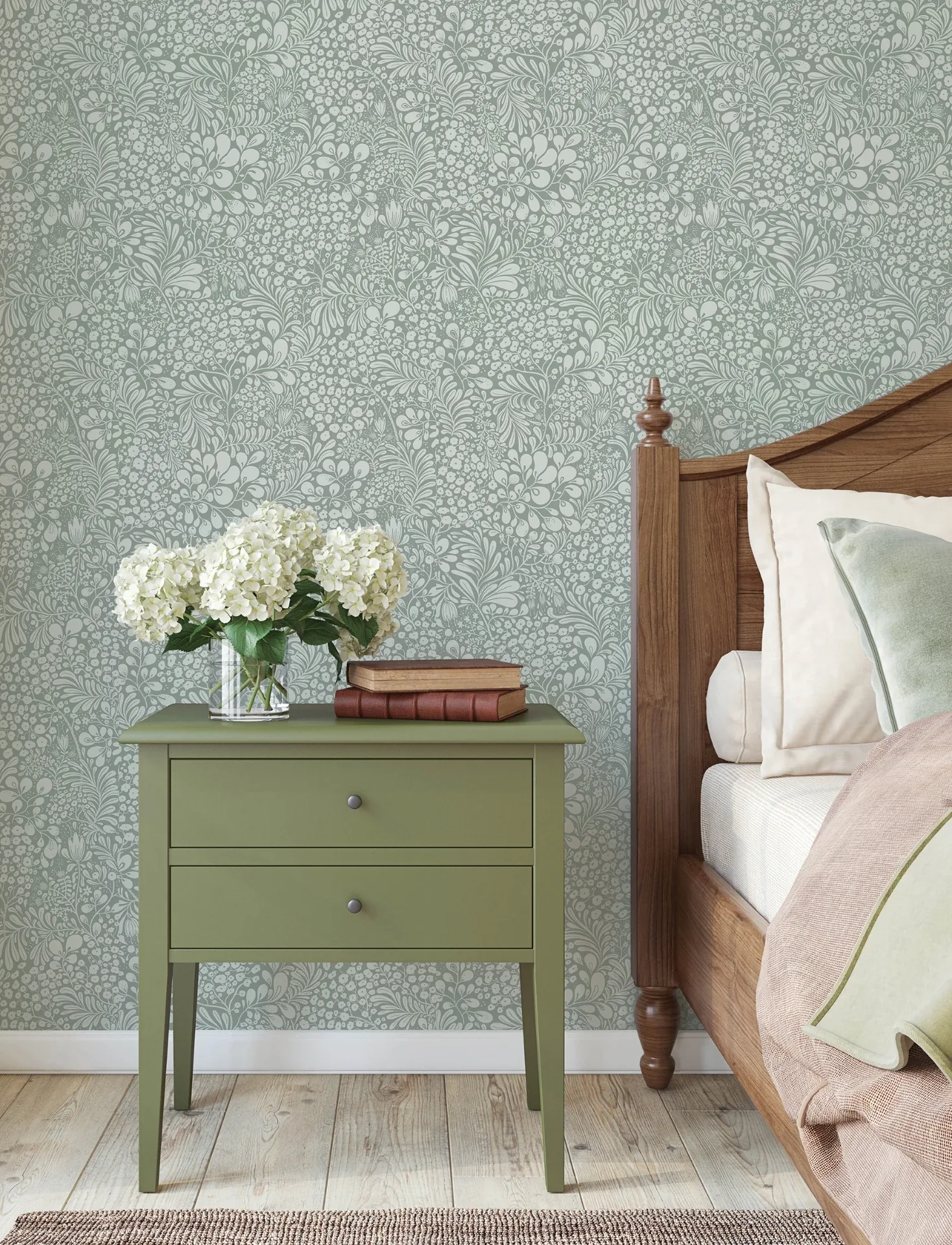 A-Street Prints Siv Slate Botanical Wallpaper | Wallpaper Twins A-Street Prints Siv Slate Botanical Wallpaper - SKU 4201-48004
