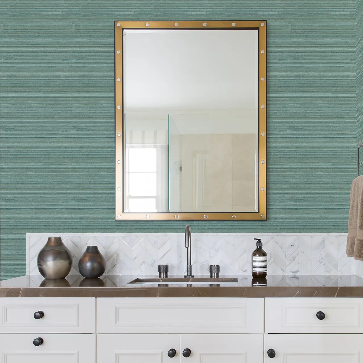 A-Street Prints Skyler Teal Striped Wallpaper - SKU 2971-86347