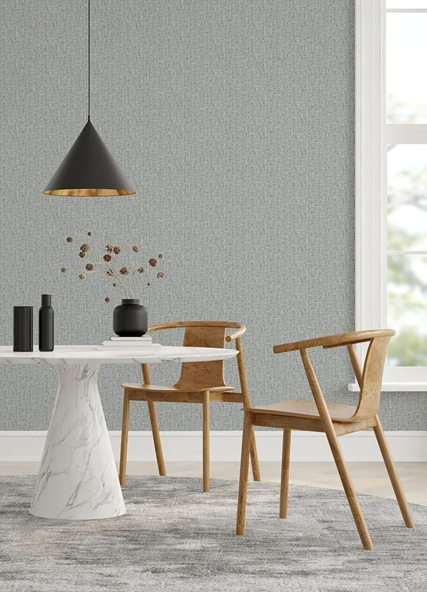 A-Street Prints Snuggle Grey Woven Texture Wallpaper - SKU 2988-70908