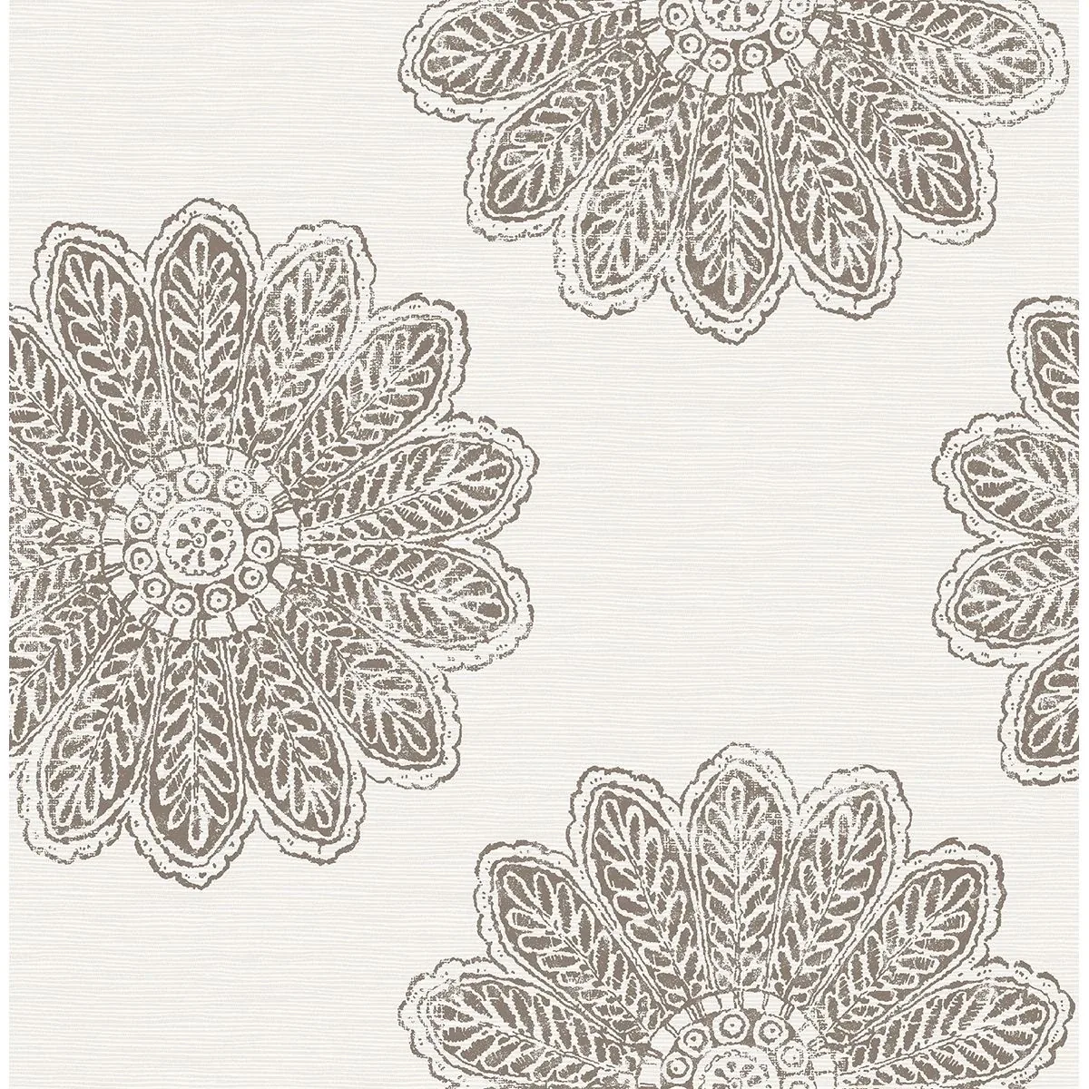 A-Street Prints Sol Espresso Medallion Wallpaper - SKU 2793-24748