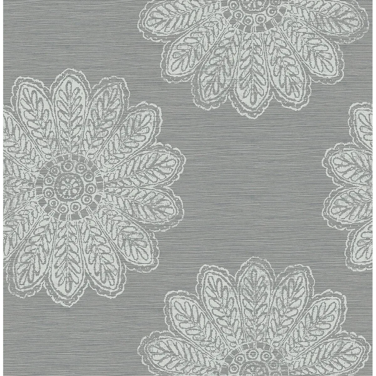 A-Street Prints Sol Slate Medallion Wallpaper - SKU 2793-24746