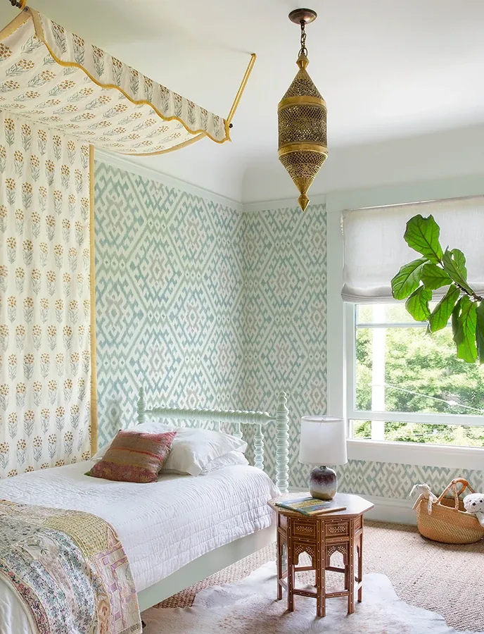 A-Street Prints Solola Aqua Ikat Wallpaper - SKU 4146-27236