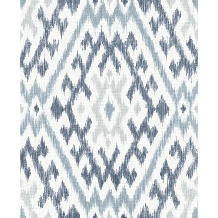 A-Street Prints Solola Blue Ikat Wallpaper - SKU 4146-27238