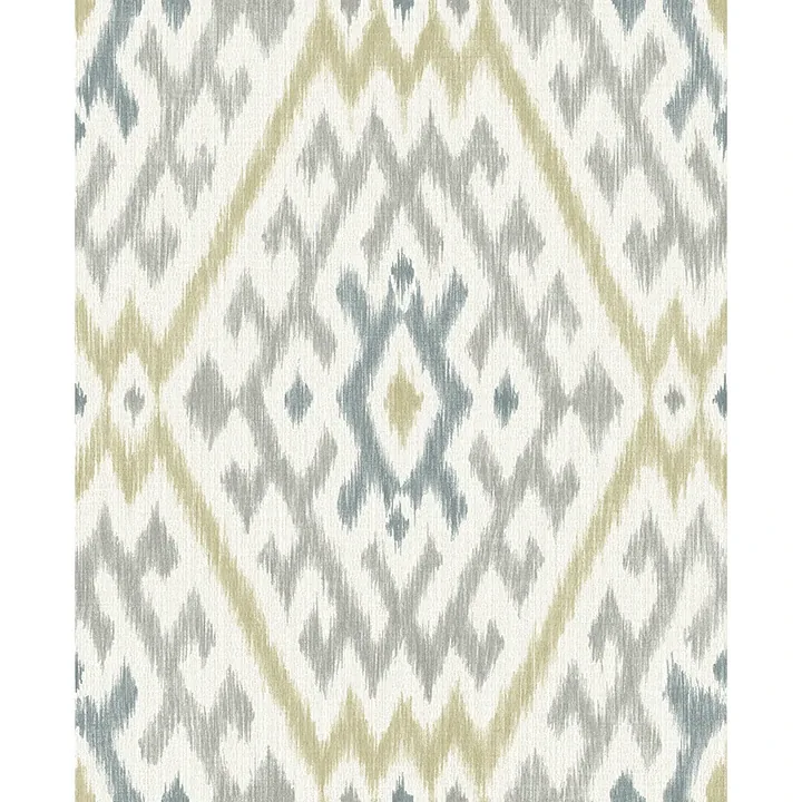 A-Street Prints Solola Chartreuse Ikat Wallpaper - SKU 4146-27235