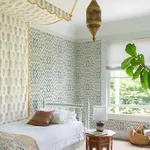 A-Street Prints Solola Chartreuse Ikat Wallpaper | Wallpaper Twins A-Street Prints Solola Chartreuse Ikat Wallpaper - SKU 4146-27235