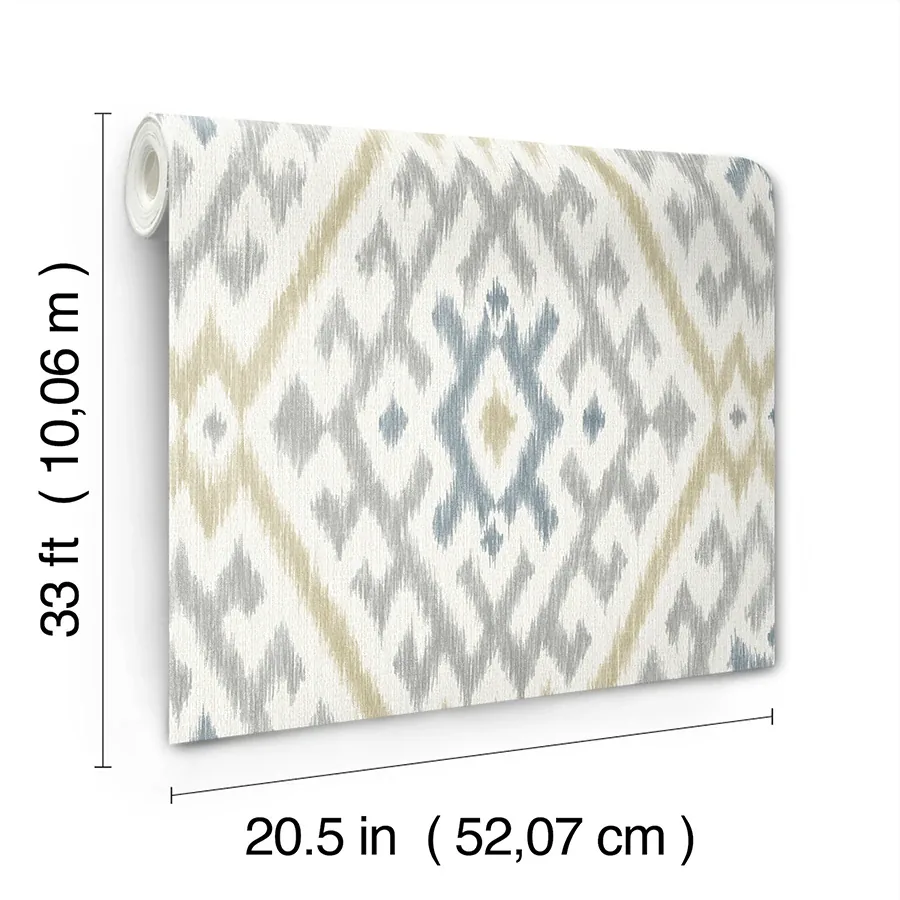 A-Street Prints Solola Chartreuse Ikat Wallpaper | Wallpaper Twins A-Street Prints Solola Chartreuse Ikat Wallpaper - SKU 4146-27235