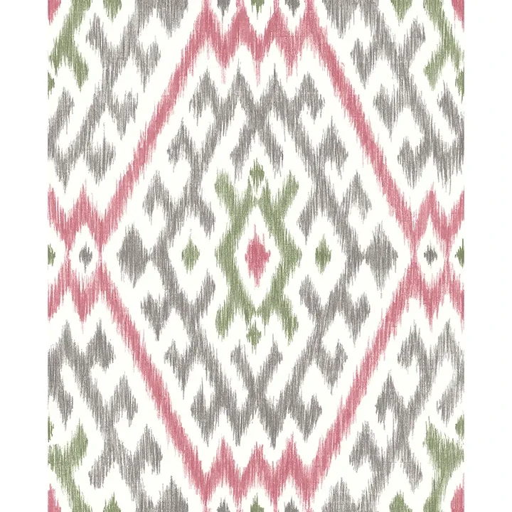 A-Street Prints Solola Fuchsia Ikat Wallpaper - SKU 4146-27237