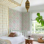 A-Street Prints Solola Fuchsia Ikat Wallpaper - SKU 4146-27237