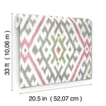 A-Street Prints Solola Fuchsia Ikat Wallpaper - SKU 4146-27237