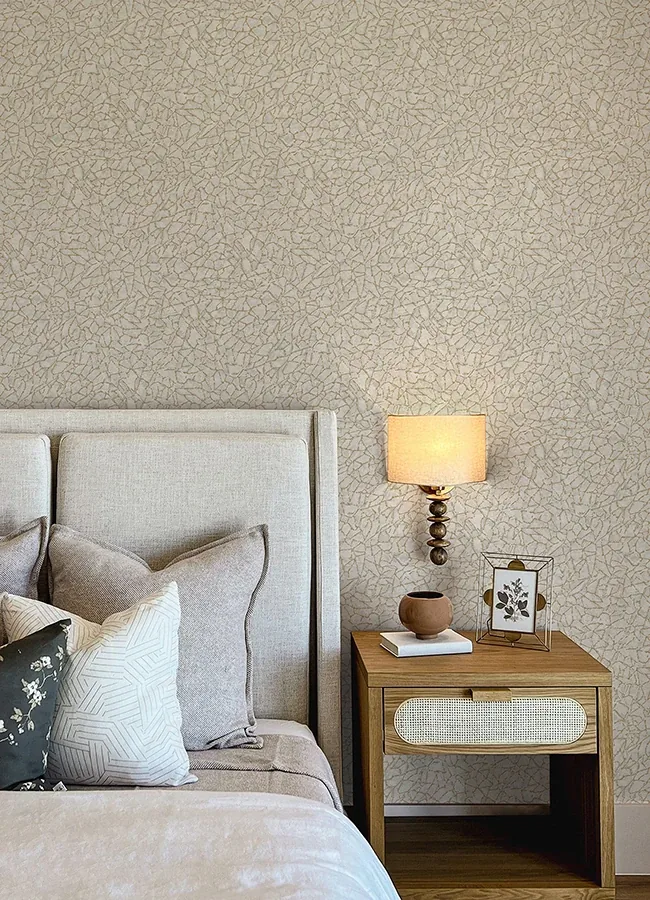A-Street Prints Soma Silver Metallic Crackling Wallpaper - SKU 4105-86624
