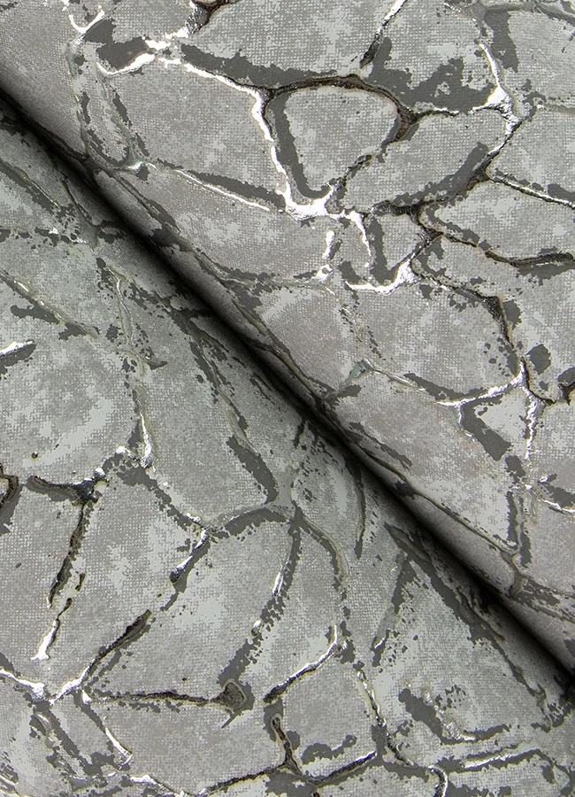 A-Street Prints Soma Sterling Metallic Crackling Wallpaper | Wallpaper Twins A-Street Prints Soma Sterling Metallic Crackling Wallpaper - SKU 4105-86626