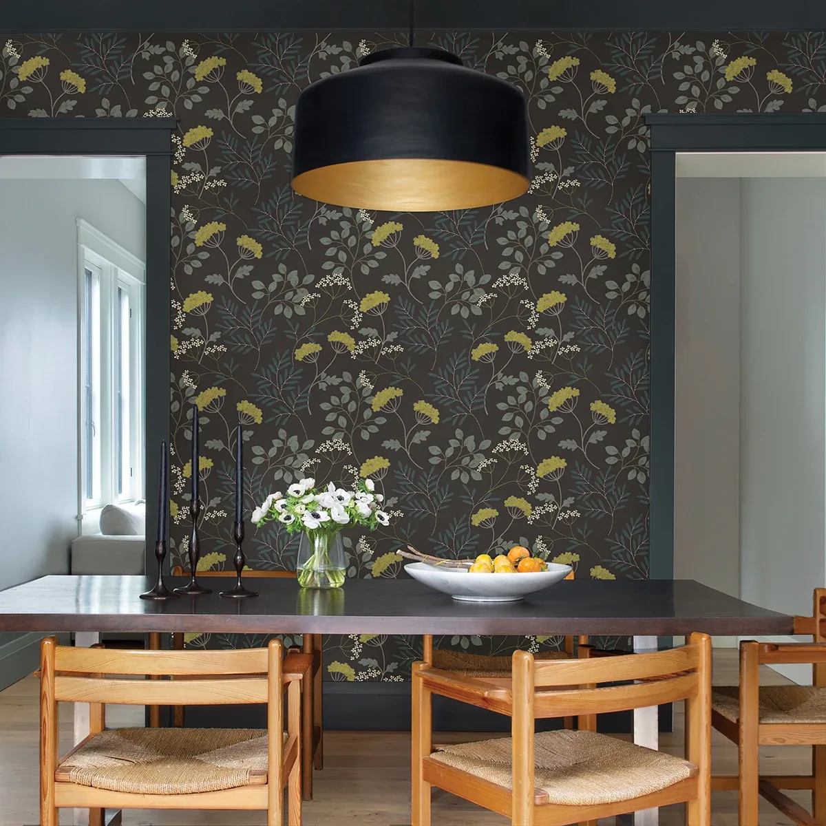 A-Street Prints Sorrel Black Botanical Wallpaper - SKU 2975-87544