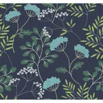 A-Street Prints Sorrel Navy Botanical Wallpaper - SKU 2975-87541