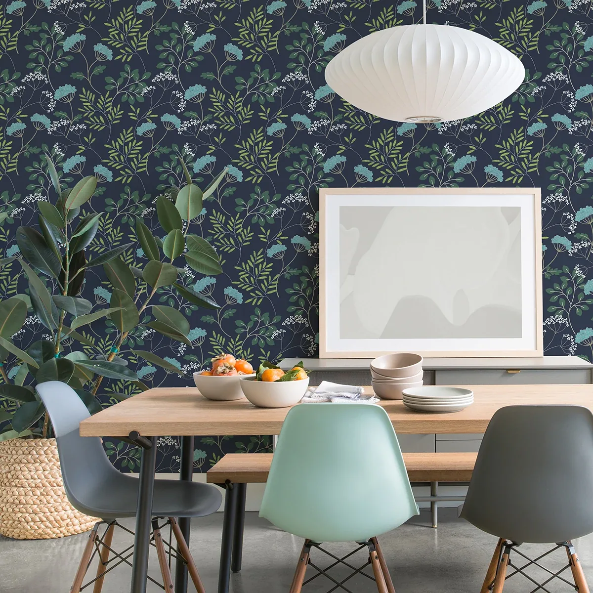 A-Street Prints Sorrel Navy Botanical Wallpaper - SKU 2975-87541
