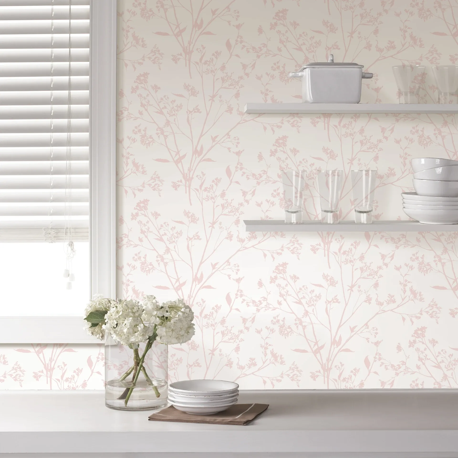 A-Street Prints Southport Blush Delicate Branches Wallpaper - SKU 2927-80701