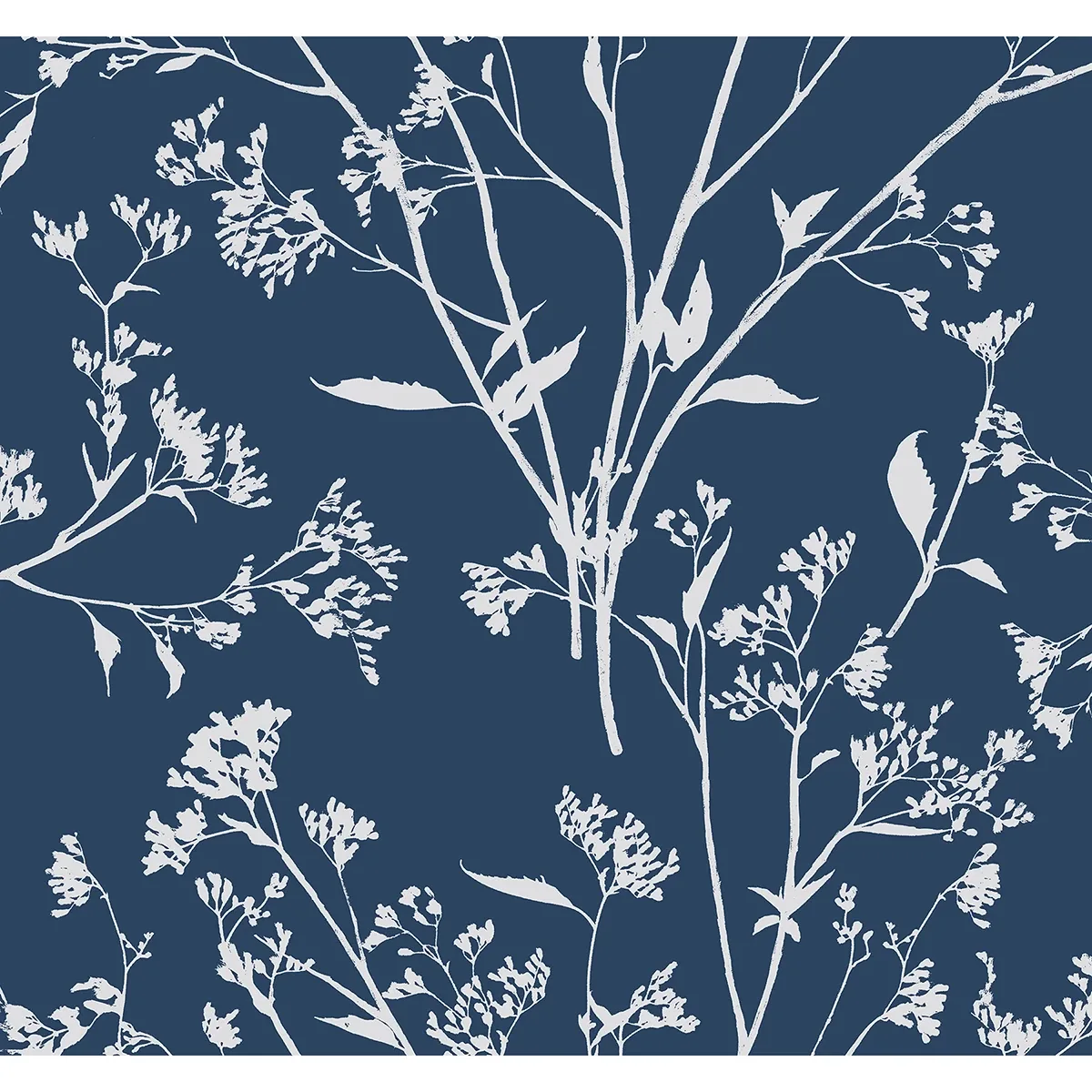 A-Street Prints Southport Navy Delicate Branches Wallpaper - SKU 2927-80712
