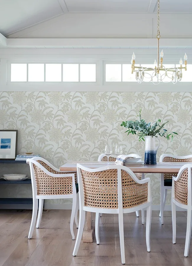 A-Street Prints Star Flower Beige Floral Trail Wallpaper - SKU 4172-27515