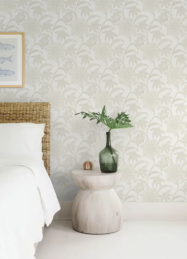 A-Street Prints Star Flower Beige Floral Trail Wallpaper - SKU 4172-27515