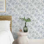 A-Street Prints Star Flower Blue Floral Trail Wallpaper - SKU 4172-27512