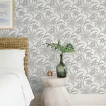 A-Street Prints Star Flower Charcoal Floral Trail Wallpaper - SKU 4172-27514