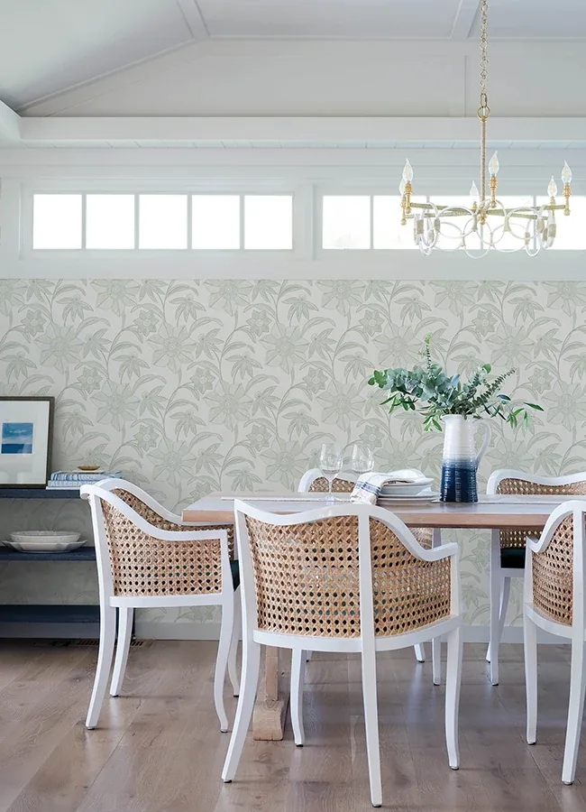 A-Street Prints Star Flower Light Green Floral Trail Wallpaper - SKU 4172-27513