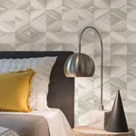 A-Street Prints Stratum Taupe Geometric Wood Wallpaper - SKU 2922-25377