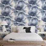 A-Street Prints Summer Palm Blue Tropical Wallpaper - SKU 2927-40102
