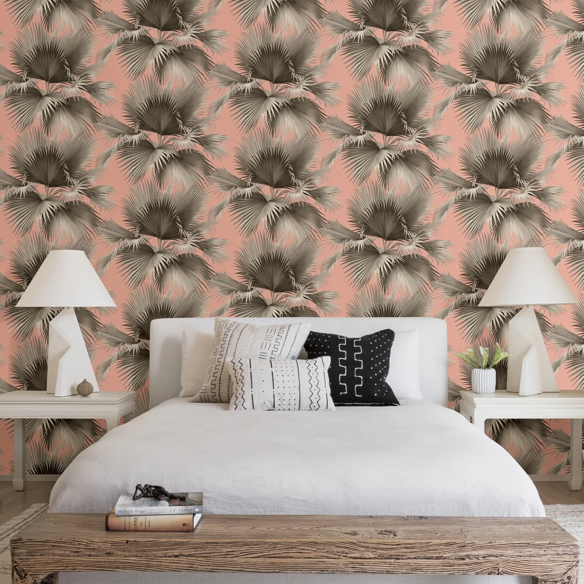 A-Street Prints Summer Palm Blush Tropical Wallpaper - SKU 2927-81901