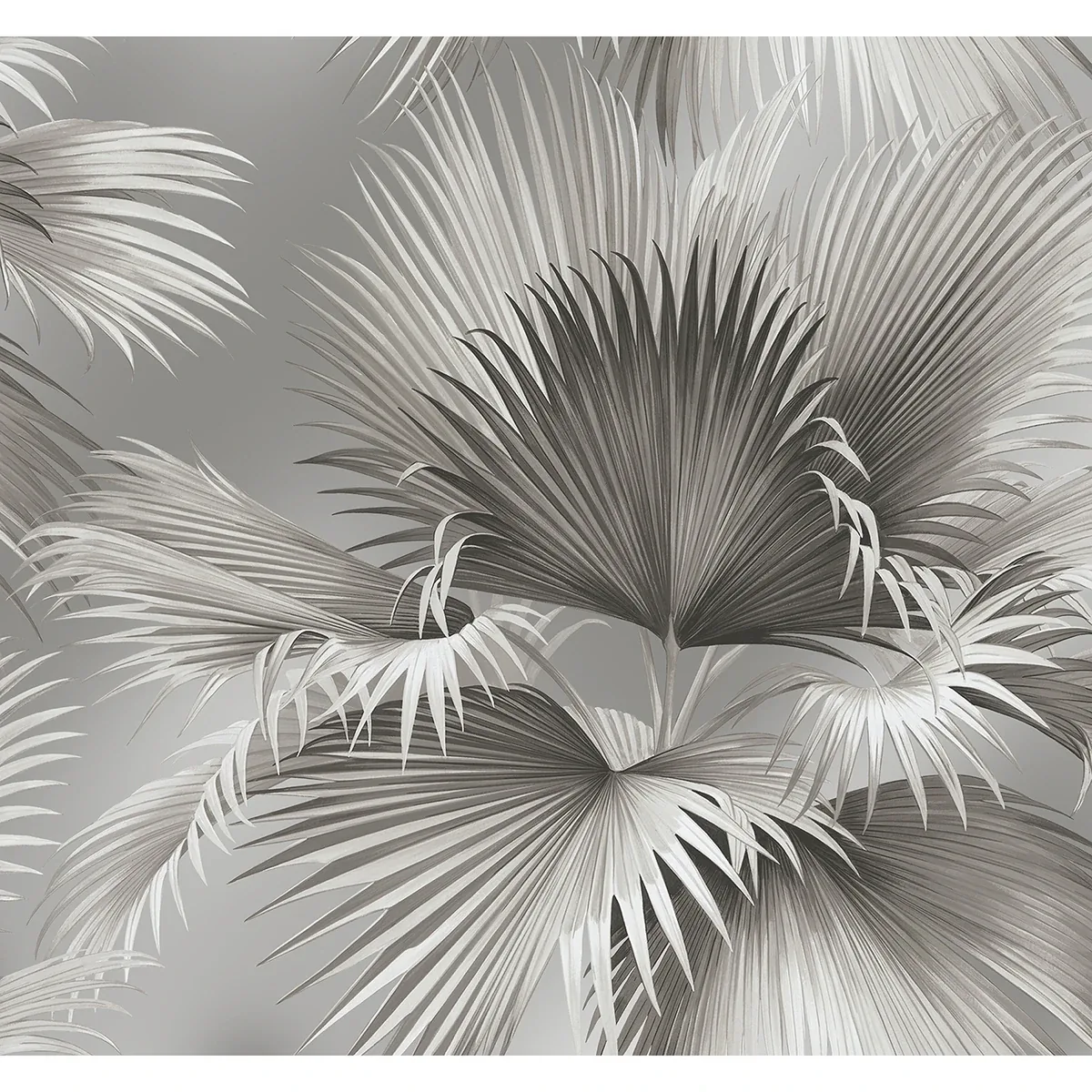 A-Street Prints Summer Palm Platinum Tropical Wallpaper - SKU 2927-81908