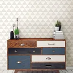 A-Street Prints Summit Light Grey Triangle Wallpaper - SKU 2697-78073