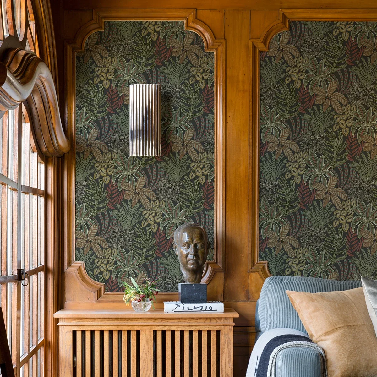 A-Street Prints Sumner Black Woodland Botanical Wallpaper - SKU 2970-13902