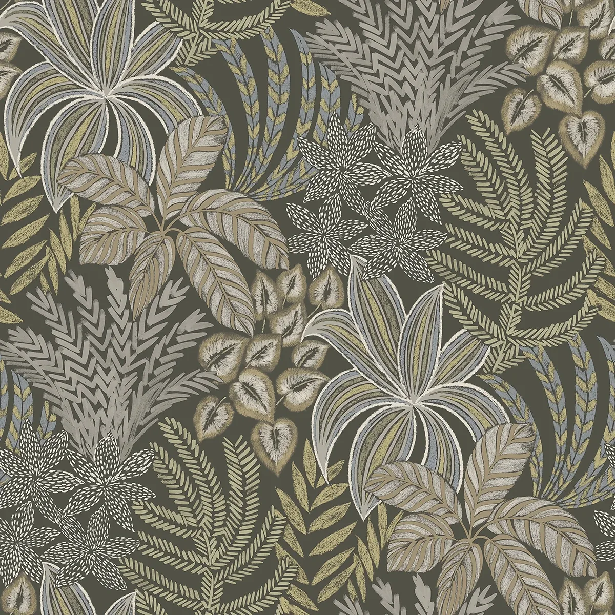 2970-13903 | Sumner Brown Woodland Botanical Wallpaper
