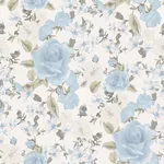 A-Street Prints Sunset Harbor Rose Bella Lina Blue Roses & White Flowers Wallpaper - SKU AST4656