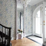 A-Street Prints Sunset Harbor Rose Bella Lina Blue Roses & White Flowers Wallpaper - SKU AST4656